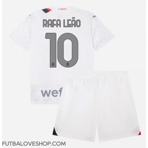 Dres AC Milan Rafael Leao #10 Preč pre deti 2023-24 Krátky Rukáv (+ trenírky)